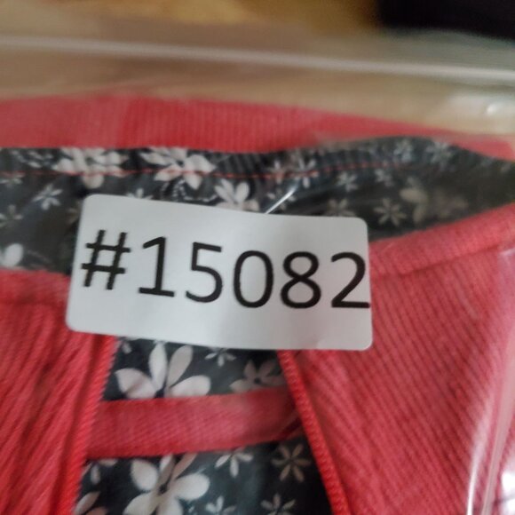 Orvis Sweater Womens Medium Coral Pink Quarter-Zip Floral-Collar Pullover - Picture 9 of 9